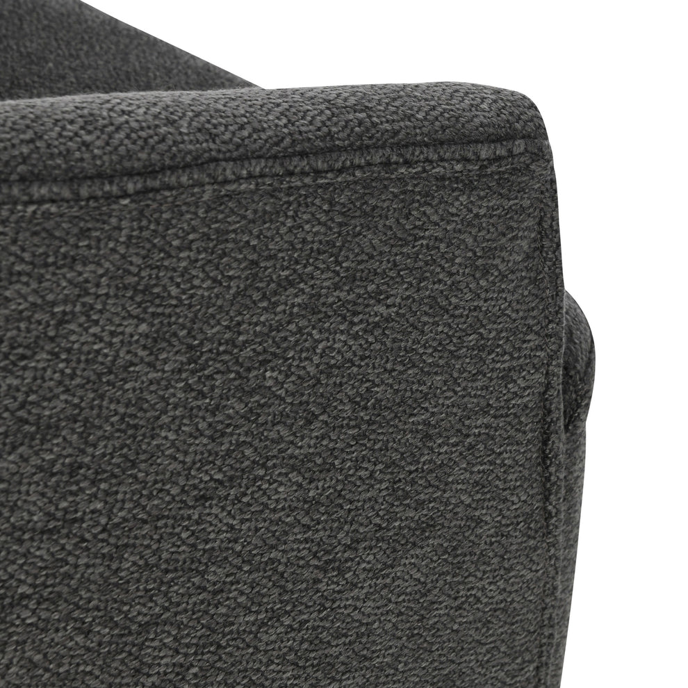 29" Gray Polyester Swivel Side Chair By Homeroots | Armchairs | Modishstore - 5