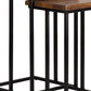 Set of Two 26" Black and Mahogany Solid Wood Nested Tables By Homeroots | End Tables | Modishstore - 3