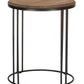 24" Black Solid Wood Round End Table By Homeroots