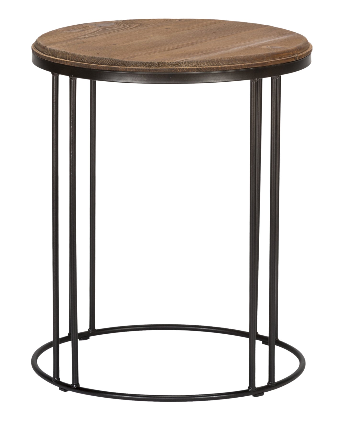24" Black Solid Wood Round End Table By Homeroots | End Tables | Modishstore