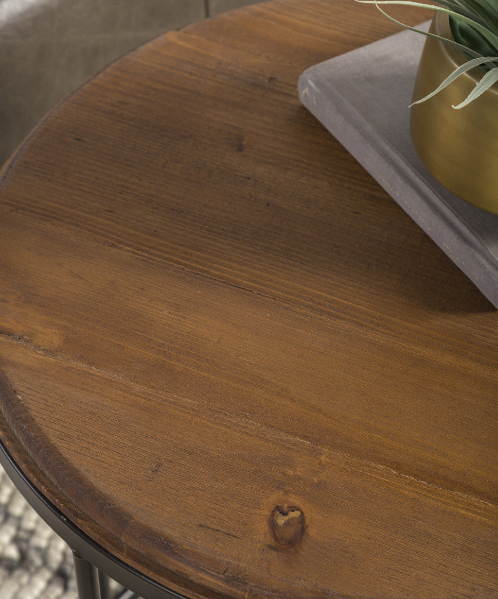 24" Black Solid Wood Round End Table By Homeroots | End Tables | Modishstore - 4