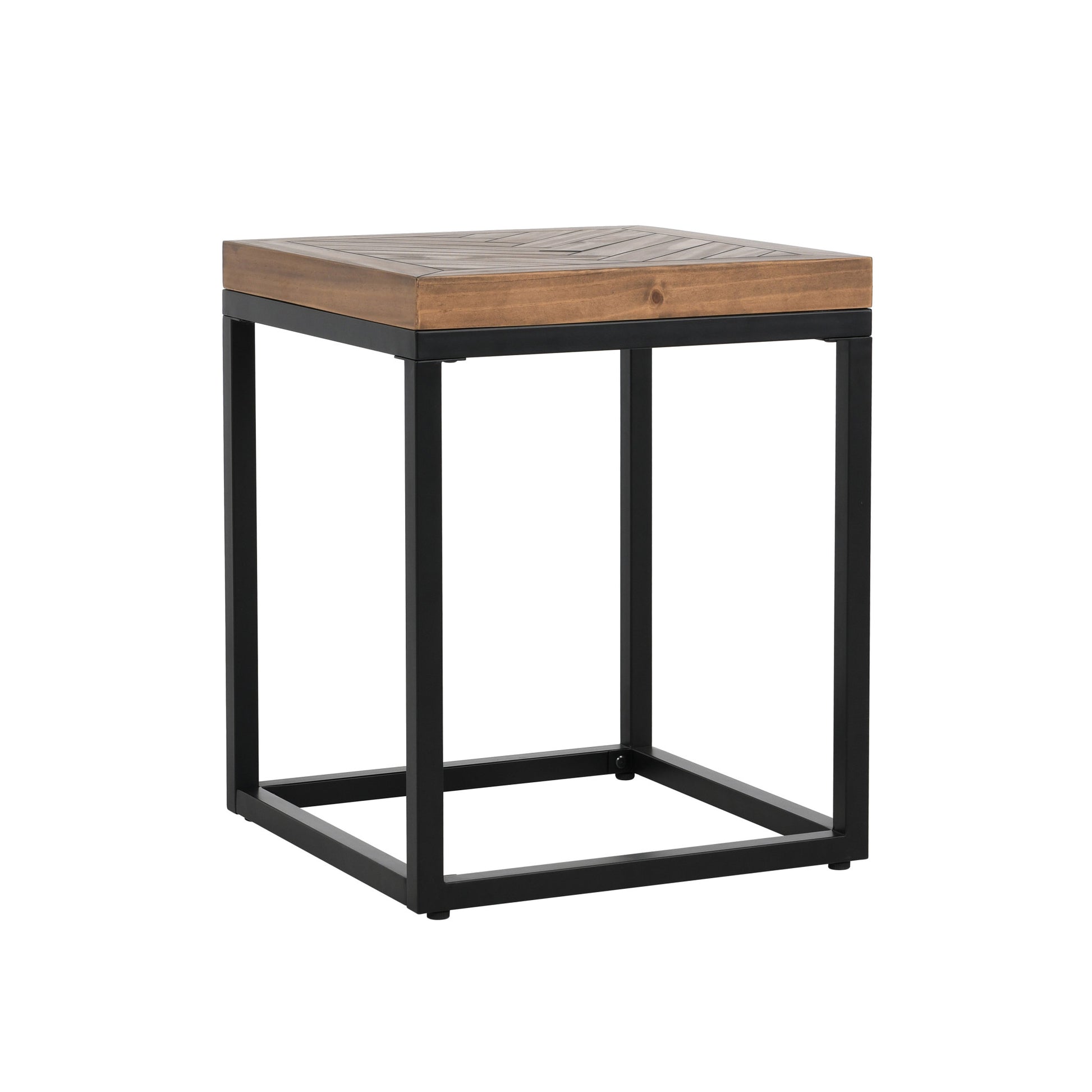 22" Black And Brown Solid Wood End Table By Homeroots | End Tables | Modishstore - 2
