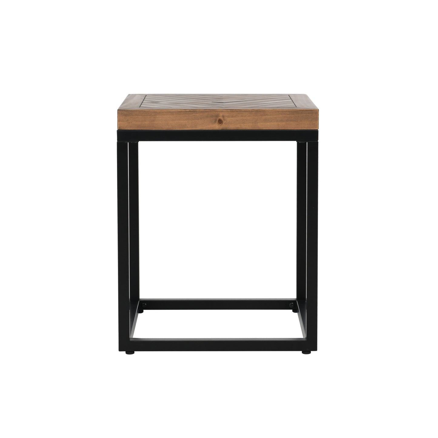 22" Black And Brown Solid Wood End Table By Homeroots | End Tables | Modishstore