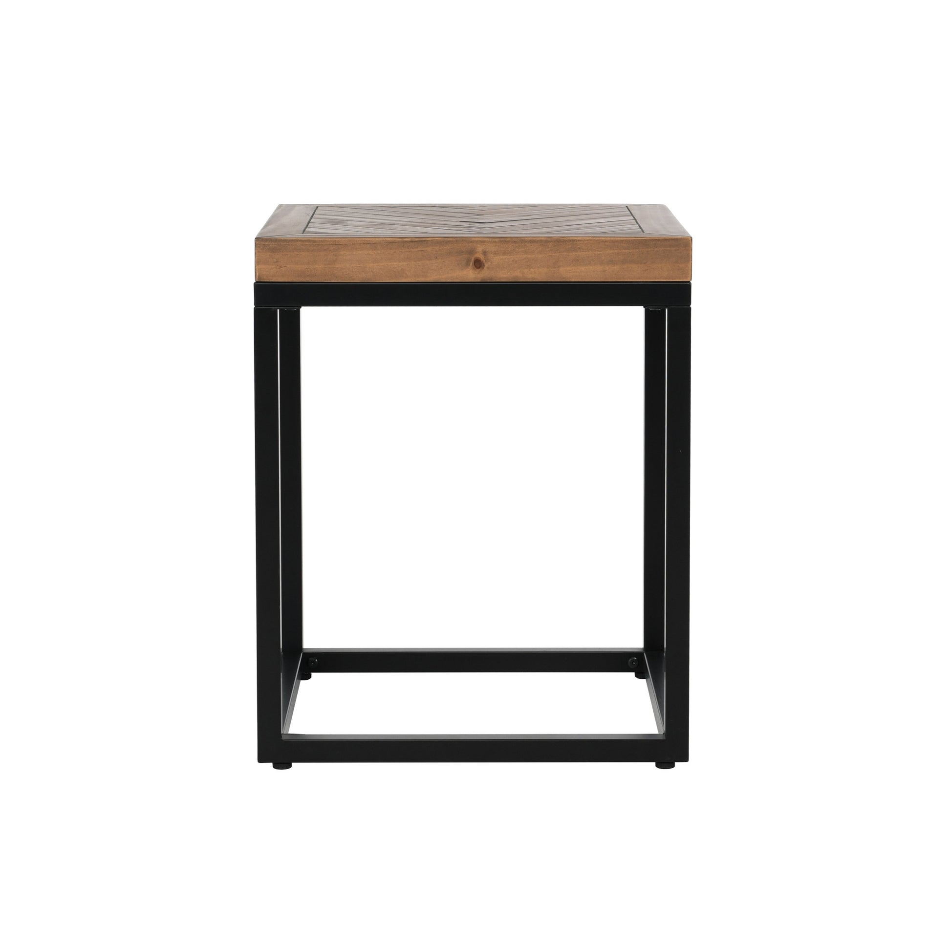 22" Black And Brown Solid Wood End Table By Homeroots | End Tables | Modishstore