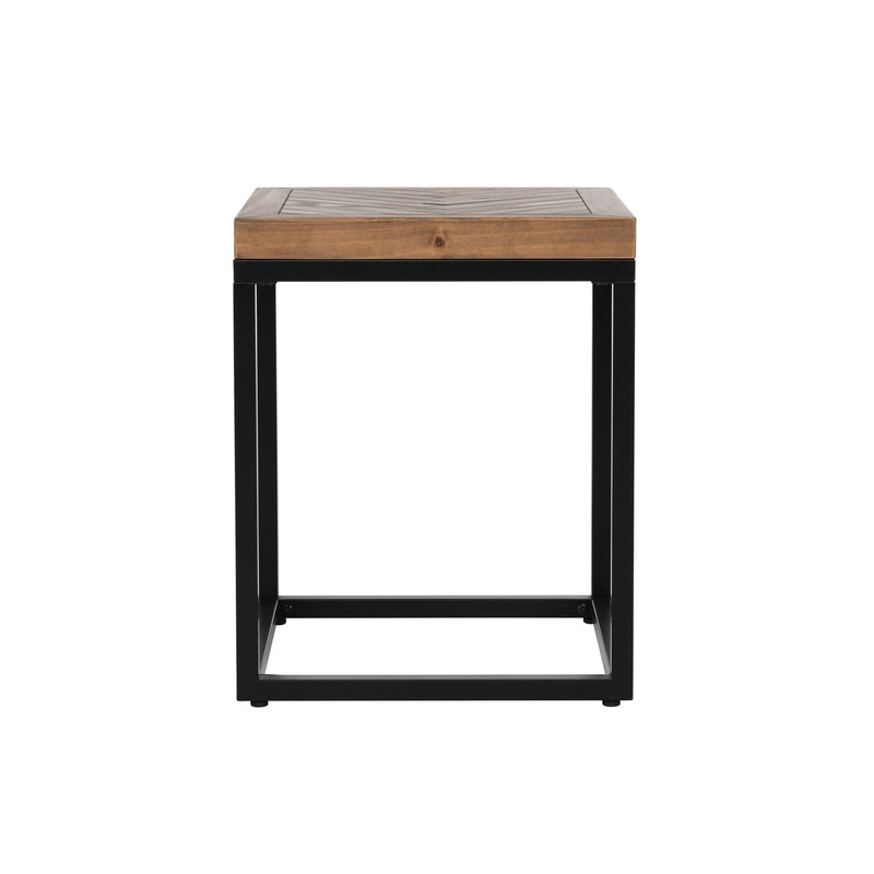 22" Black And Brown Solid Wood End Table By Homeroots | End Tables | Modishstore