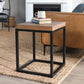22" Black And Brown Solid Wood End Table By Homeroots | End Tables | Modishstore - 5