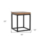 22" Black And Brown Solid Wood End Table By Homeroots | End Tables | Modishstore - 6