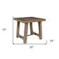 24" Wood Brown Solid Wood End Table By Homeroots