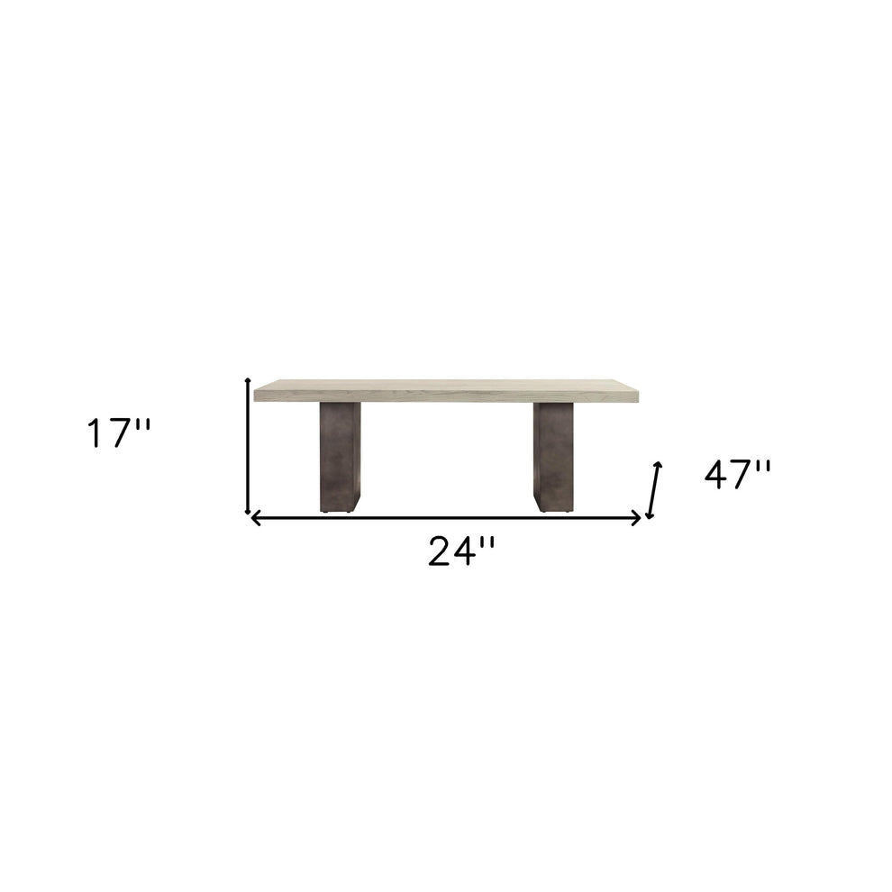 24" Grey Concrete Rectangular Coffee Table By Homeroots | Coffee Tables | Modishstore - 8