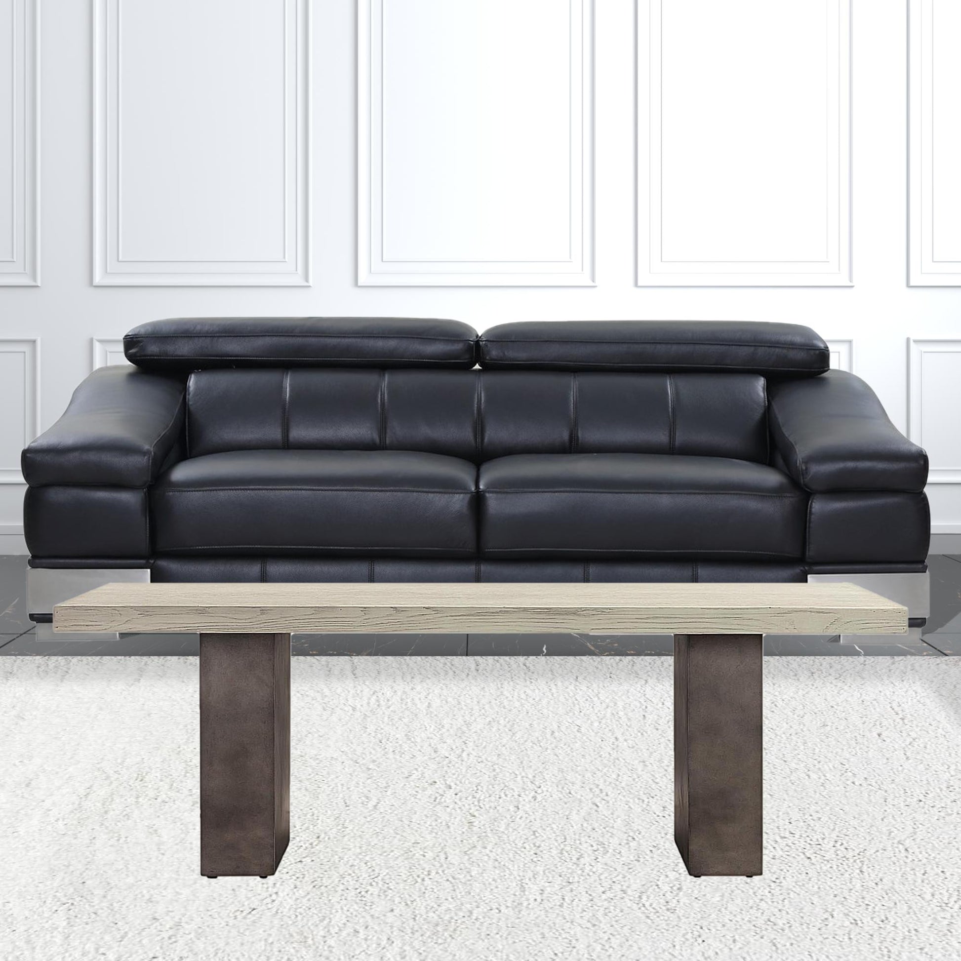 24" Grey Concrete Rectangular Coffee Table By Homeroots | Coffee Tables | Modishstore - 3