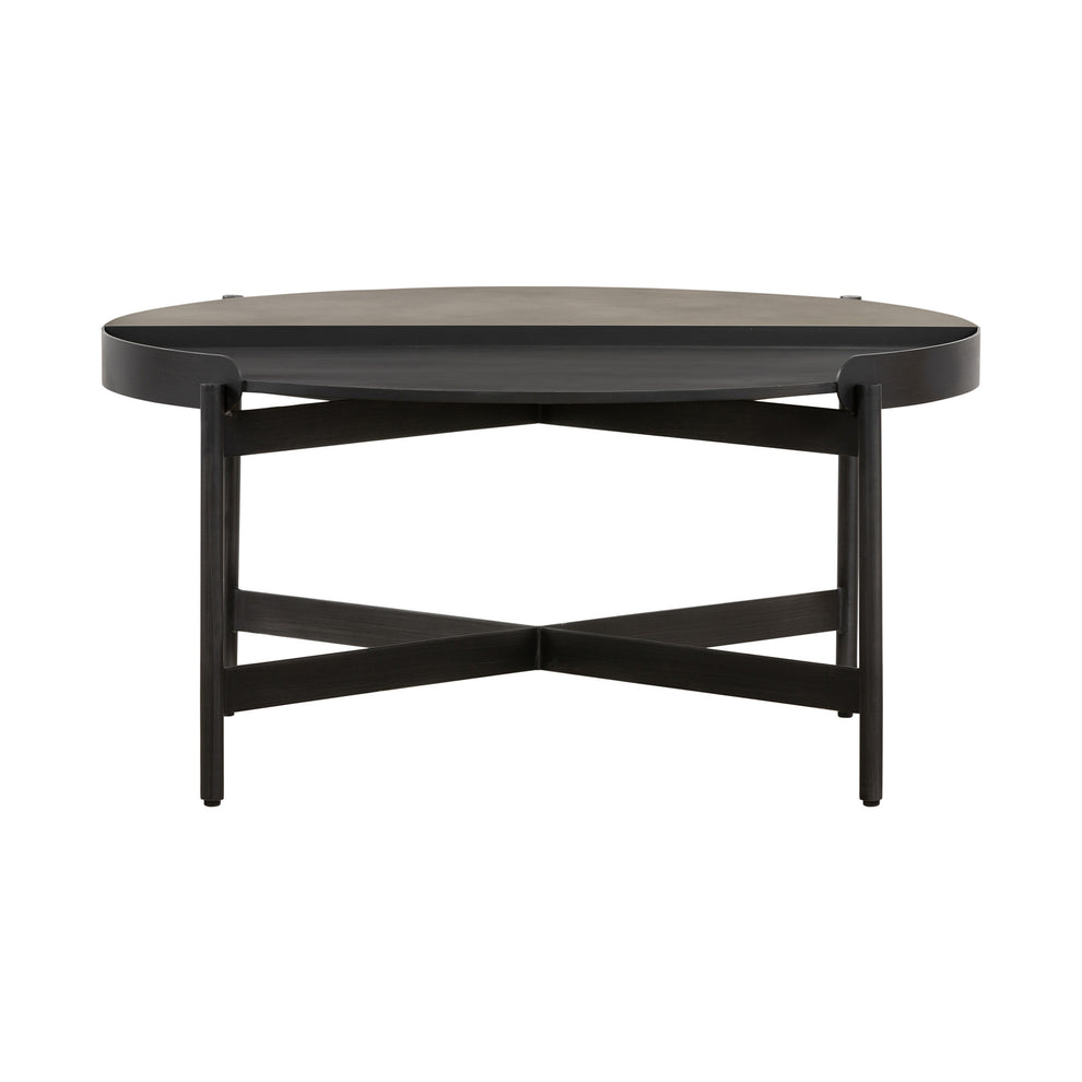 32" Grey Concrete Round Coffee Table By Homeroots | Coffee Tables | Modishstore - 2