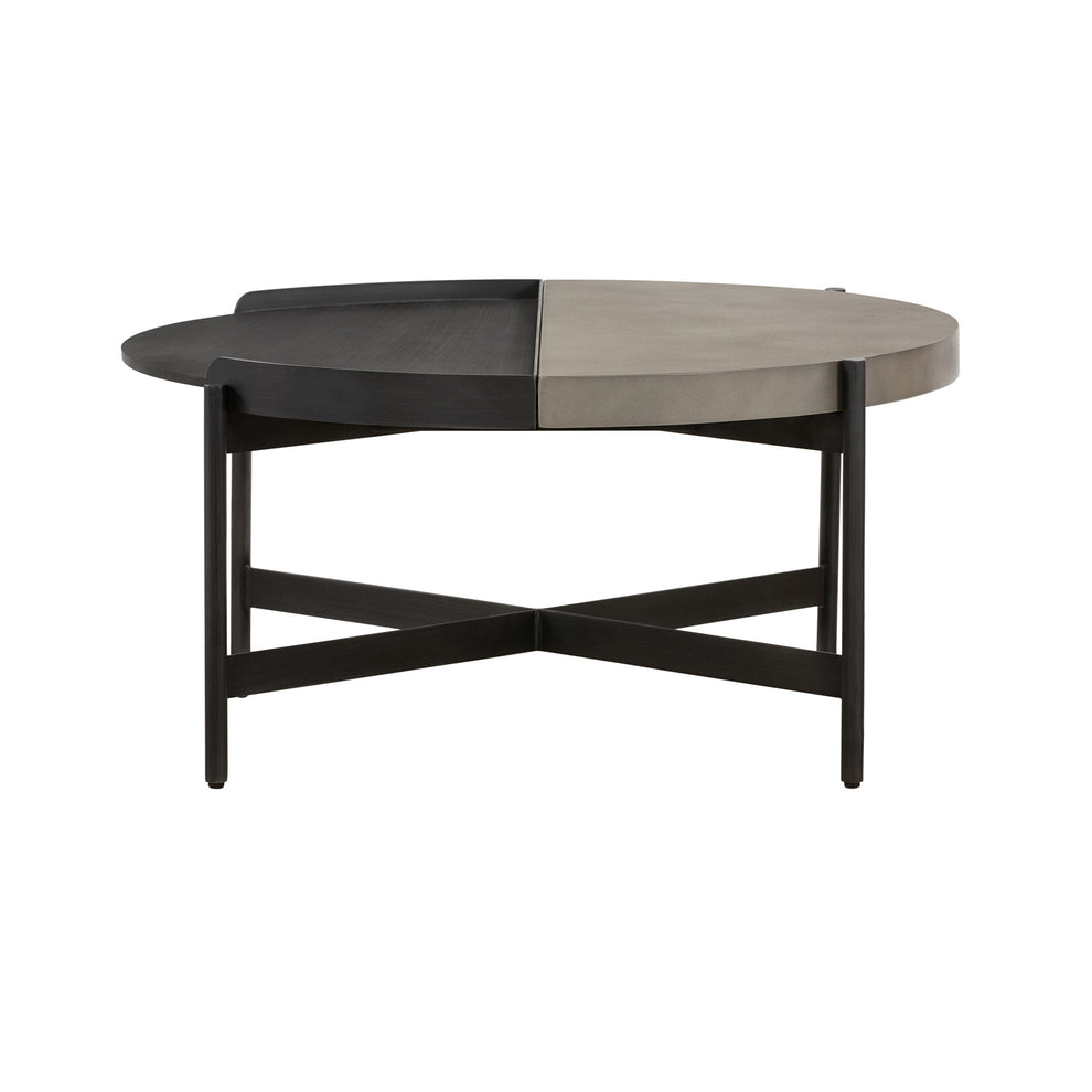 32" Grey Concrete Round Coffee Table By Homeroots | Coffee Tables | Modishstore - 3