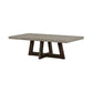 55" Dark Grey And Brown Concrete Rectangular Coffee Table By Homeroots | Coffee Tables | Modishstore