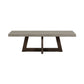 55" Dark Grey And Brown Concrete Rectangular Coffee Table By Homeroots | Coffee Tables | Modishstore - 2