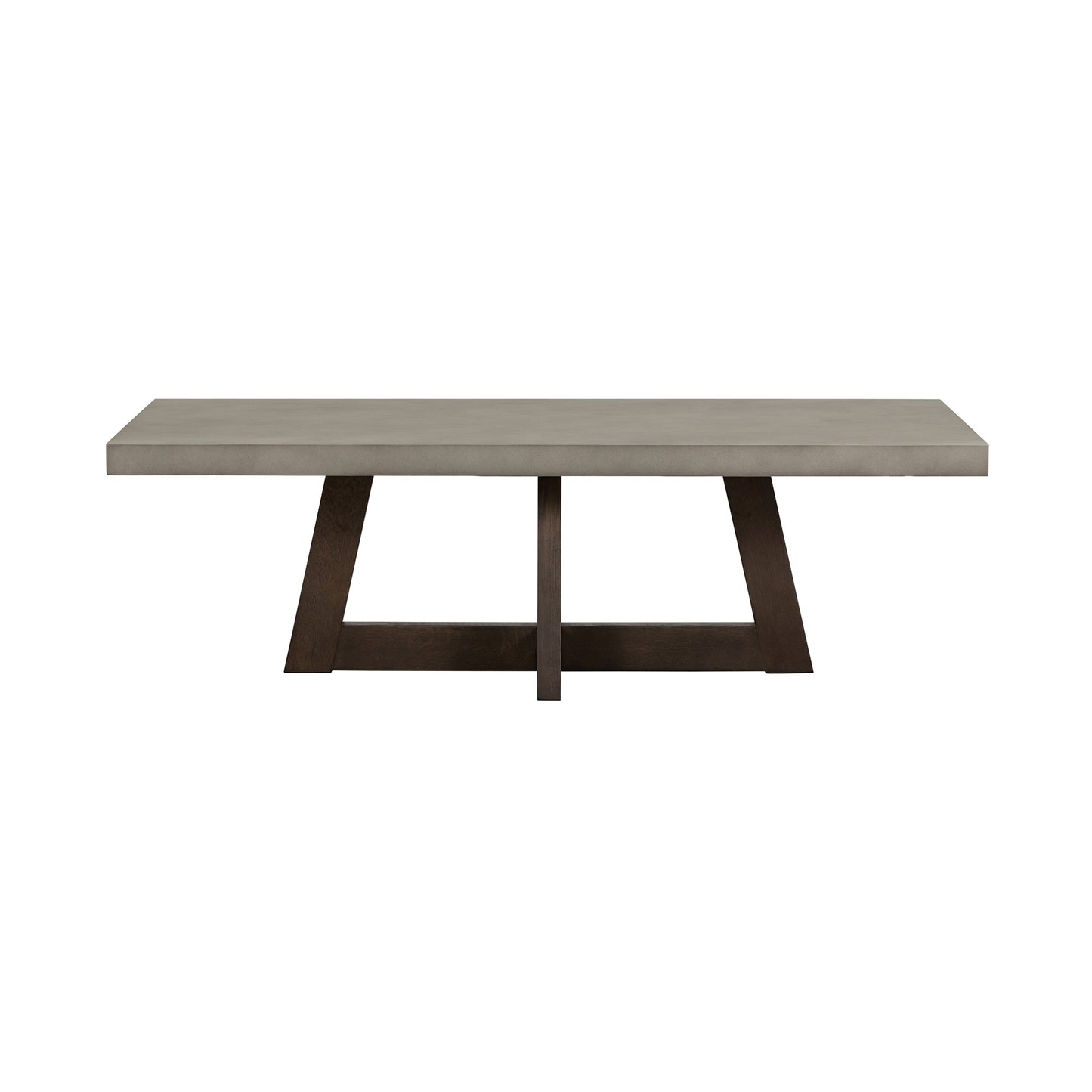 55" Dark Grey And Brown Concrete Rectangular Coffee Table By Homeroots | Coffee Tables | Modishstore - 2