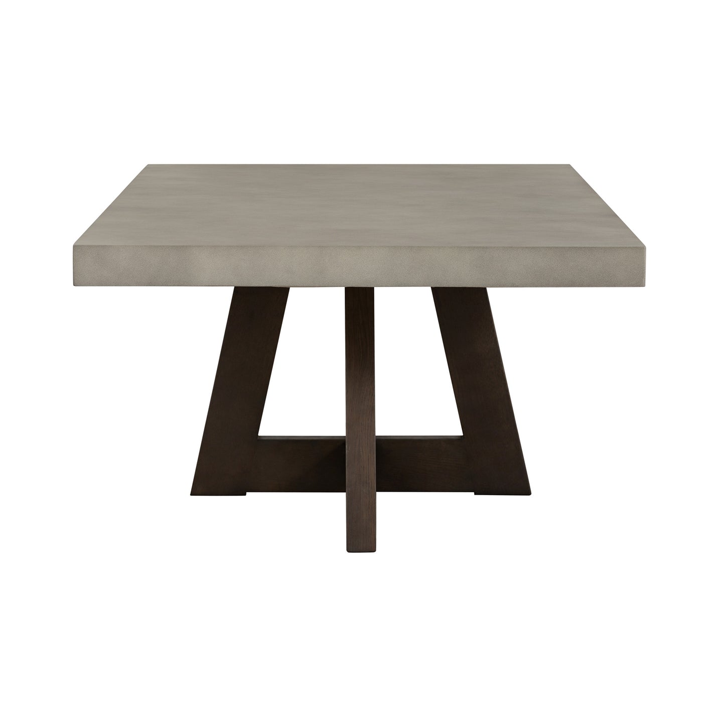 55" Dark Grey And Brown Concrete Rectangular Coffee Table By Homeroots | Coffee Tables | Modishstore - 3