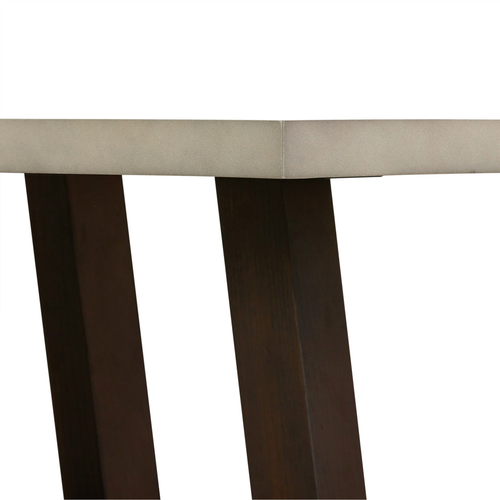 55" Dark Grey And Brown Concrete Rectangular Coffee Table By Homeroots | Coffee Tables | Modishstore - 6