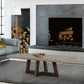 55" Dark Grey And Brown Concrete Rectangular Coffee Table By Homeroots | Coffee Tables | Modishstore - 8