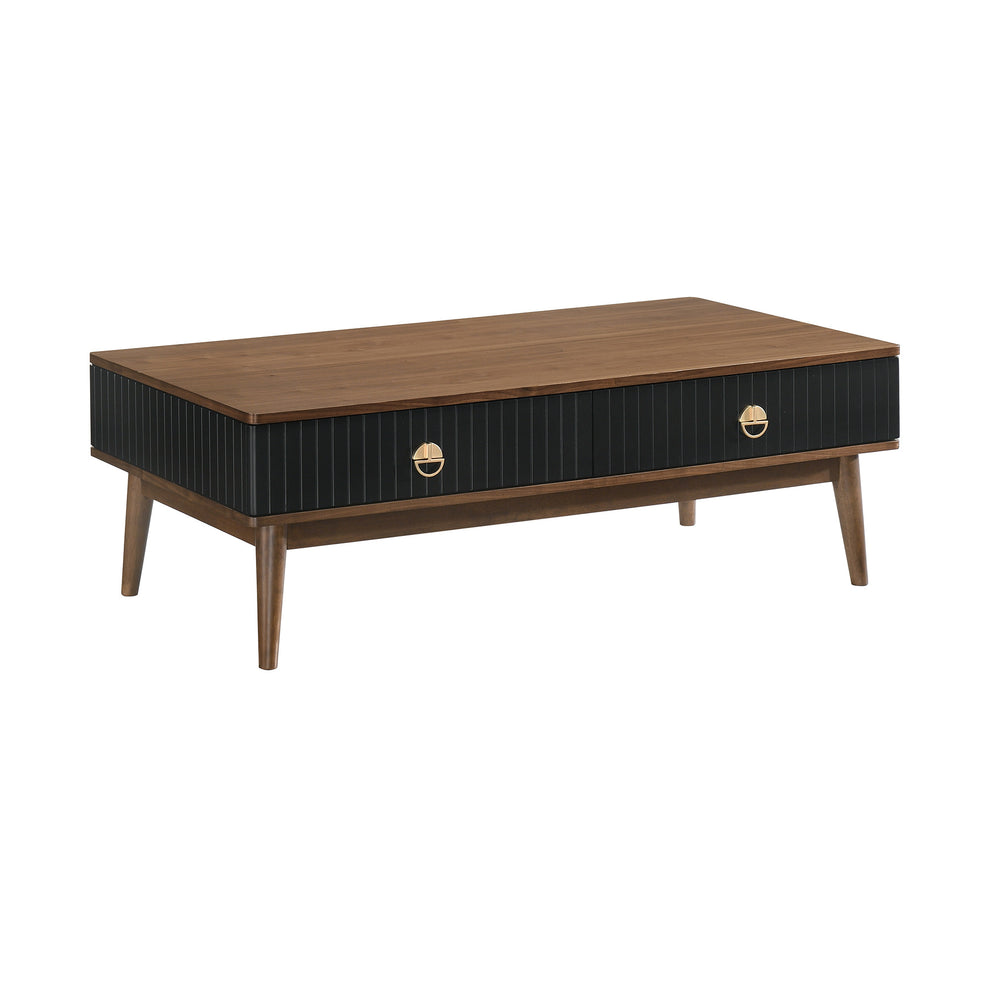 47" Brown Solid Wood Rectangular Coffee Table By Homeroots | Coffee Tables | Modishstore - 2