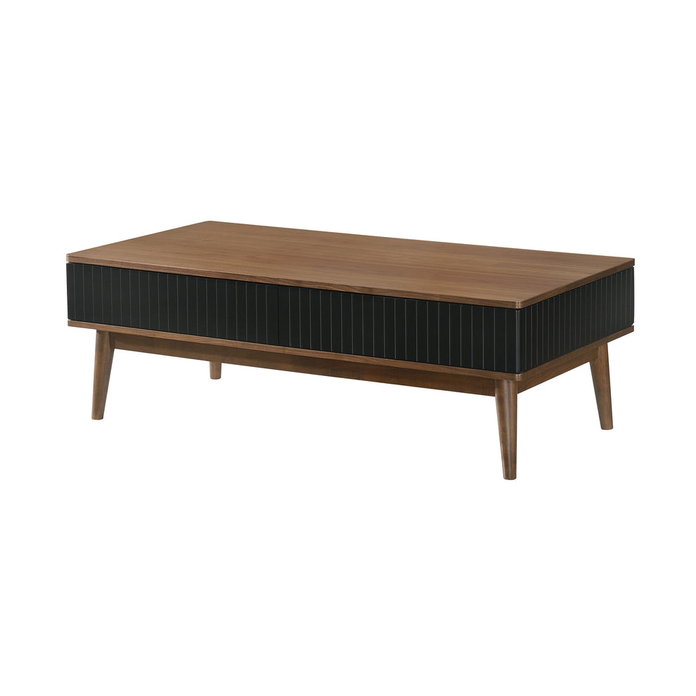 47" Brown Solid Wood Rectangular Coffee Table By Homeroots | Coffee Tables | Modishstore - 4