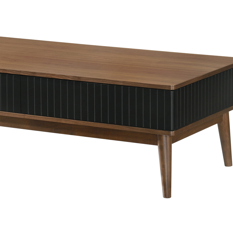 47" Brown Solid Wood Rectangular Coffee Table By Homeroots | Coffee Tables | Modishstore - 7