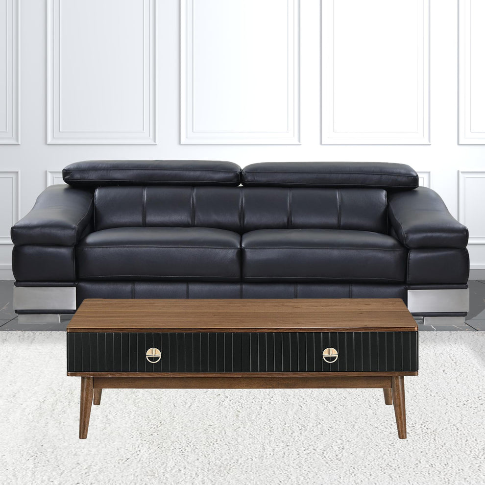 47" Brown Solid Wood Rectangular Coffee Table By Homeroots | Coffee Tables | Modishstore - 5
