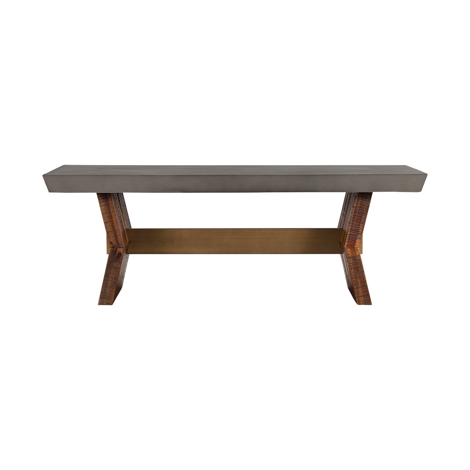 26" Grey And Brown Concrete Rectangular Coffee Table By Homeroots | Coffee Tables | Modishstore