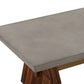 26" Grey And Brown Concrete Rectangular Coffee Table By Homeroots | Coffee Tables | Modishstore - 5
