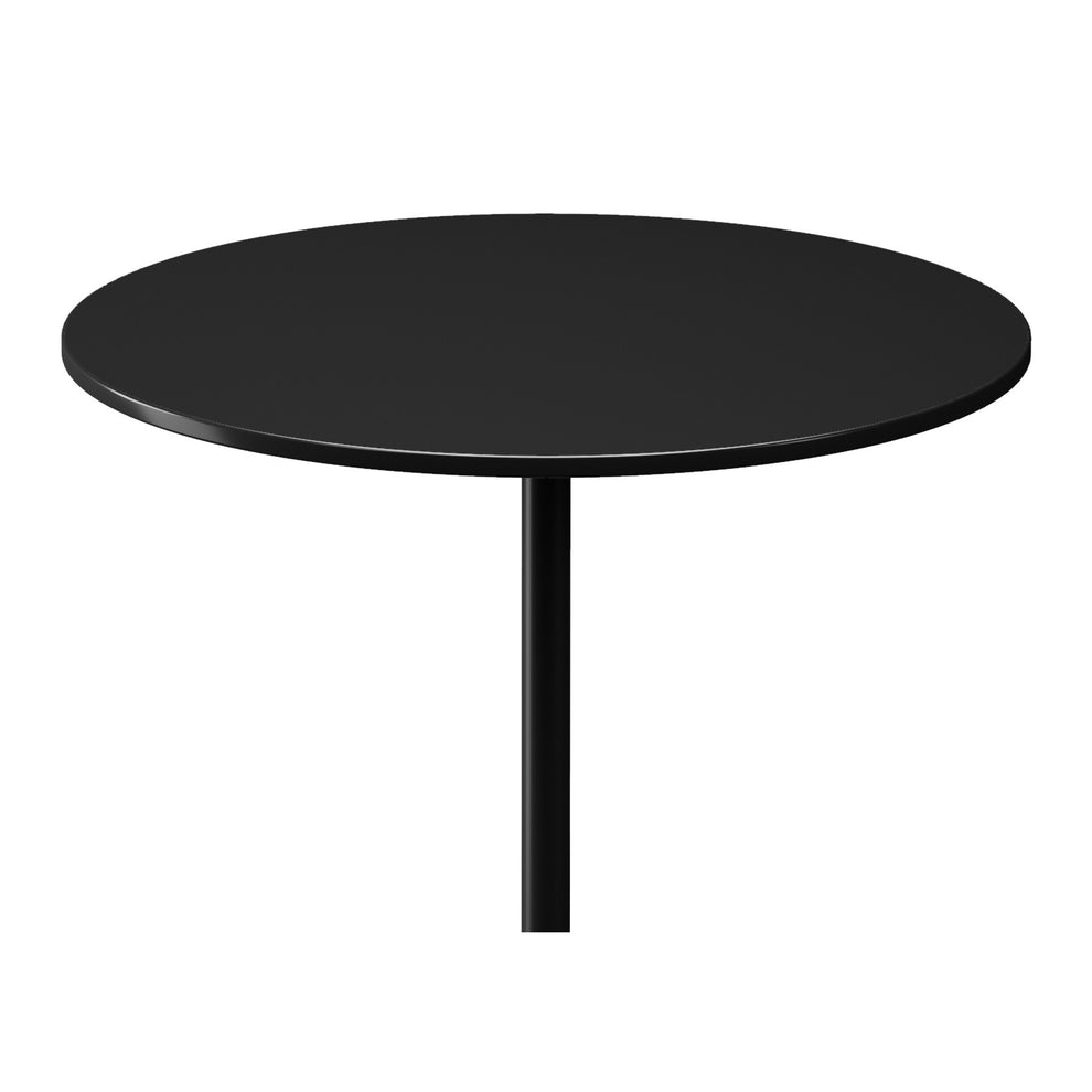 20" Black Steel and Marble Round Pedestal End Table By Homeroots | End Tables | Modishstore - 3