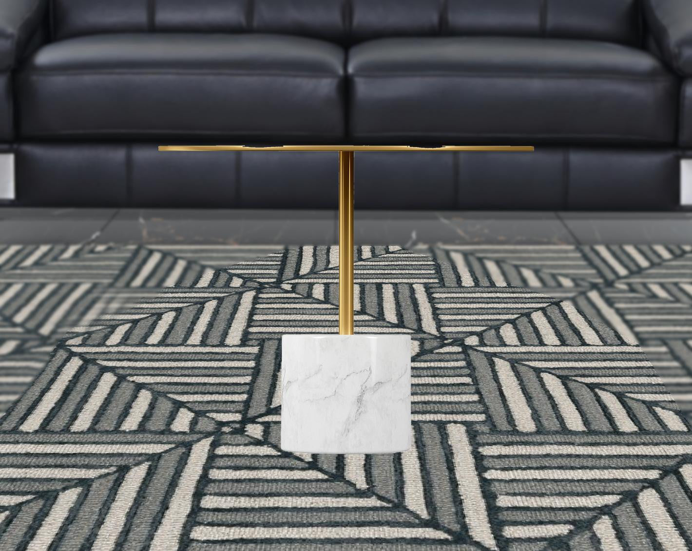 17" White And Gold Steel Round Coffee Table By Homeroots | Coffee Tables | Modishstore - 5