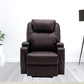 33" Brown Faux Leather Power Heated Massge Lift Assist Recliner By Homeroots | Recliners | Modishstore - 2