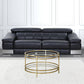 32" Gold and Glass Round Coffee Table With Shelf By Homeroots | Coffee Tables | Modishstore - 9