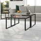 Set Of Two 30" Black Glass Square Nested Coffee Tables By Homeroots | Coffee Tables | Modishstore - 6