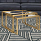 Set Of Two 30" Gold Glass Nested Coffee Tables By Homeroots | Coffee Tables | Modishstore - 3