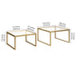 Set Of Two 30" Gold Glass Nested Coffee Tables By Homeroots | Coffee Tables | Modishstore - 7