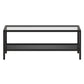 45" Black Glass Rectangular Coffee Table With Shelf By Homeroots | Coffee Tables | Modishstore - 2