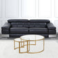 Set Of Two 36" Gold and Glass Round Nested Coffee Tables By Homeroots | Coffee Tables | Modishstore - 4