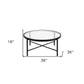 36" Black and Glass Round Coffee Table By Homeroots | Coffee Tables | Modishstore - 7