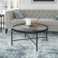 36" Black and Glass Round Coffee Table By Homeroots | Coffee Tables | Modishstore - 6