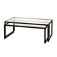 Set Of Two 46" Black Glass Rectangular Nested Coffee Tables By Homeroots | Coffee Tables | Modishstore - 3