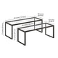 Set Of Two 46" Black Glass Rectangular Nested Coffee Tables By Homeroots | Coffee Tables | Modishstore - 9
