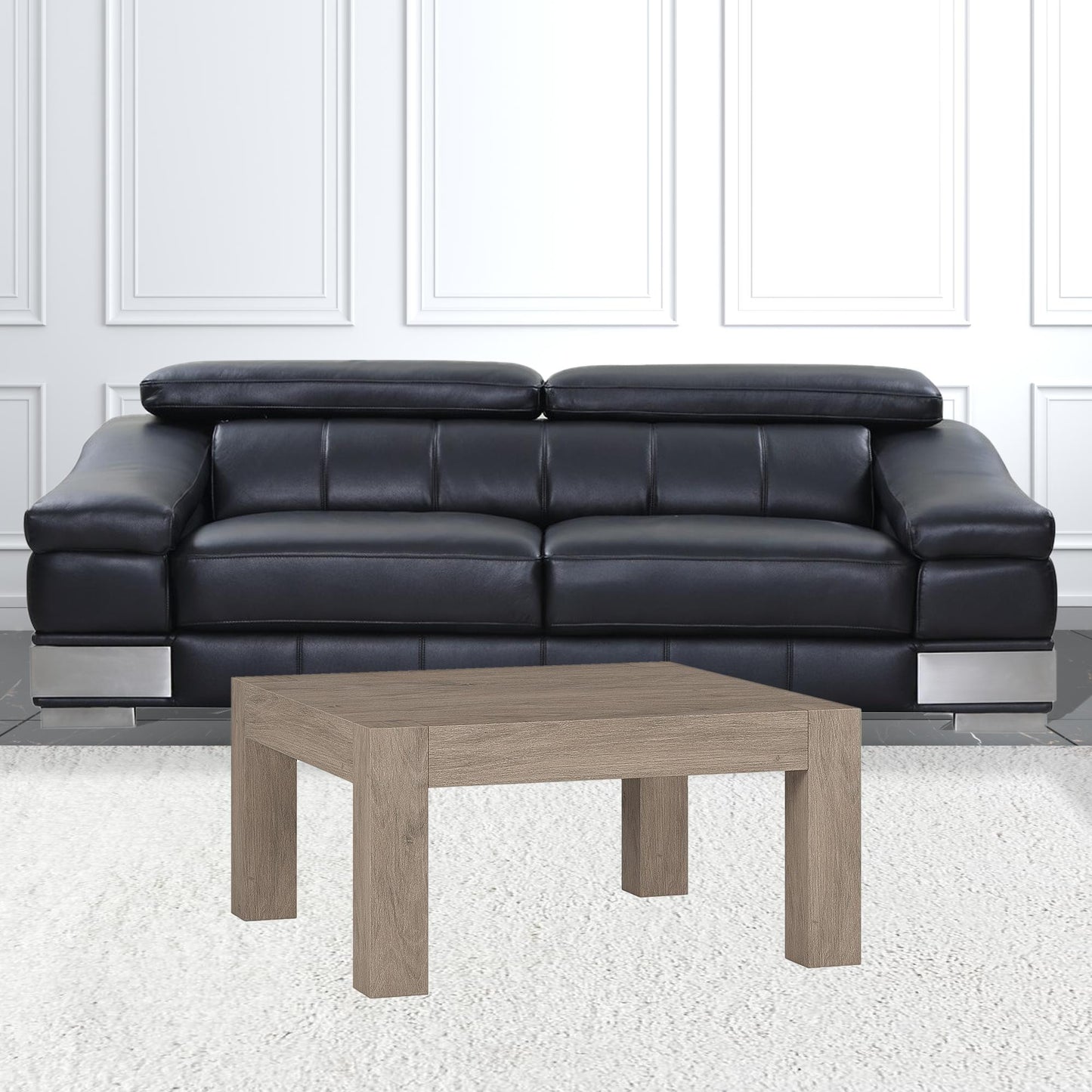 34" Gray Manufactured Wood Square Coffee Table By Homeroots | Coffee Tables | Modishstore - 4