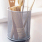 Utensil Cup-Mesh-Silver (Set of 6) by Texture Designideas | Kitchen Accessories | Modishstore