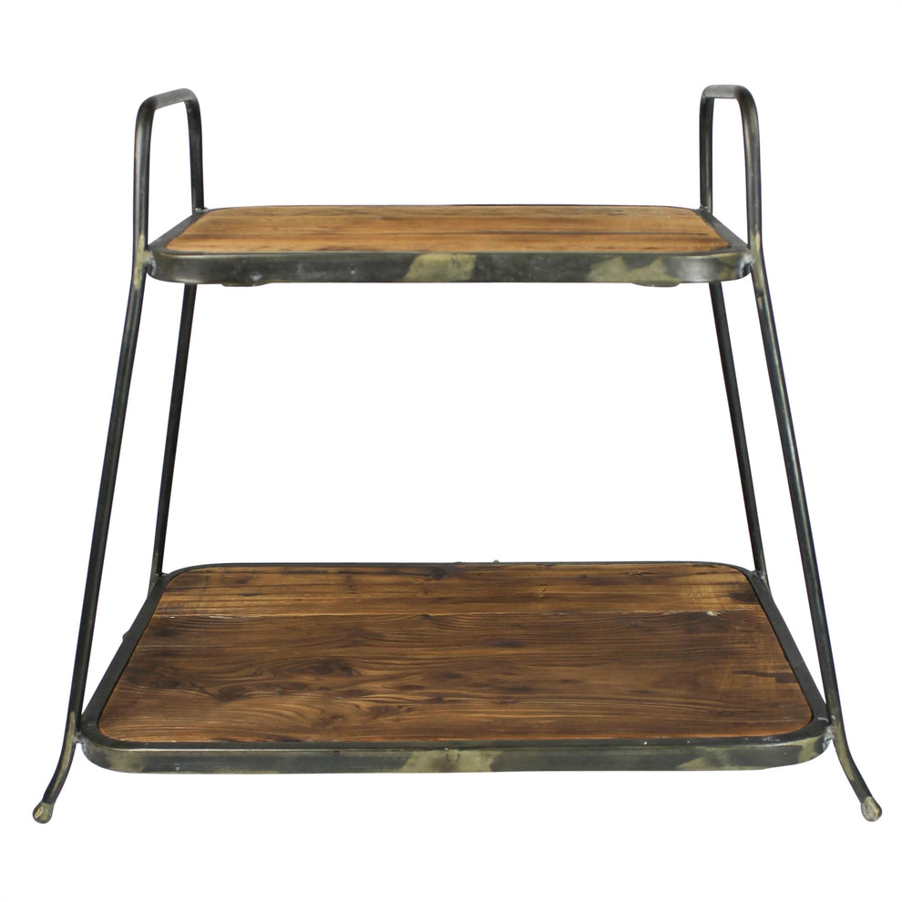 Catalina Two-Tier Stand, Wood - Rect-2
