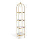 Golden Etagere with 4 Mirror Glass Shelves By Two's Company | Shelves & Shelving Units | Modishstore - 2