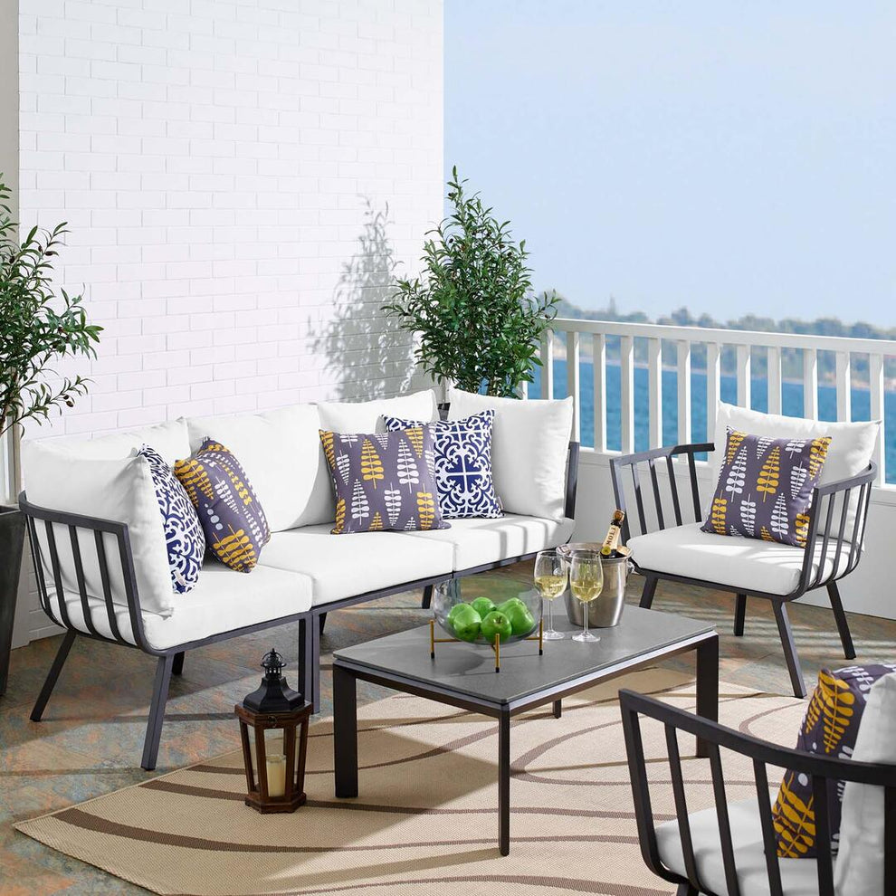 Modway Riverside 5 Piece Outdoor Patio Aluminum Set-EEI-3783 - EEI-3783 | Outdoor Sofas, Loveseats & Sectionals | Modishstore - 20