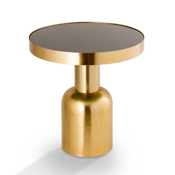 Golden Finish Pillar End Table By SPI Home | End Tables | Modishstore