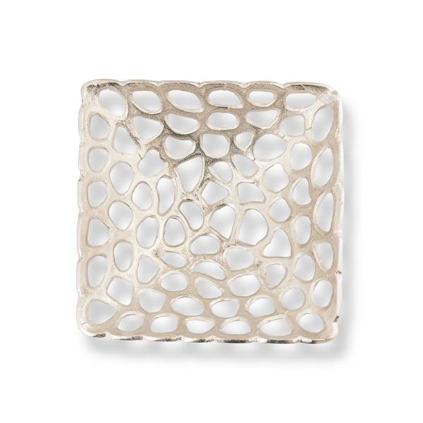 Silver Finish Square Bowls S/2 By SPI Home | Bowls | Modishstore-4