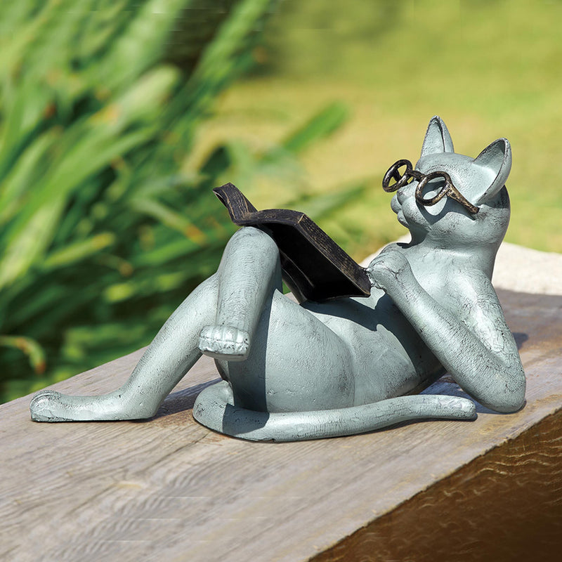 Literary Cat Garden Sculpture By SPI HOME | Sculptures | Modishstore
