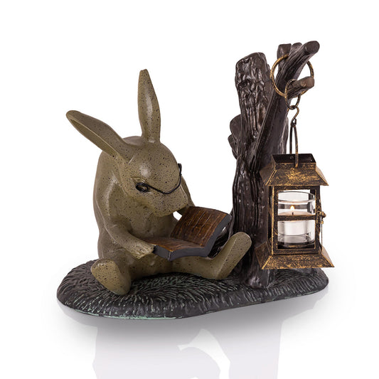 Booklover Rabbit Garden Lantern By SPI HOME | Lanterns | Modishstore